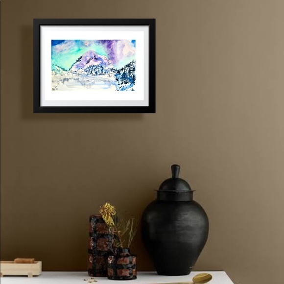 Original Painting Mountain Watercolor California - Picture 3 of 10